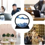 3D Moving Sand Art – Liquid Motion Deep Sea Sandscape with Round Glass Frame (1 Pc) - Image 8