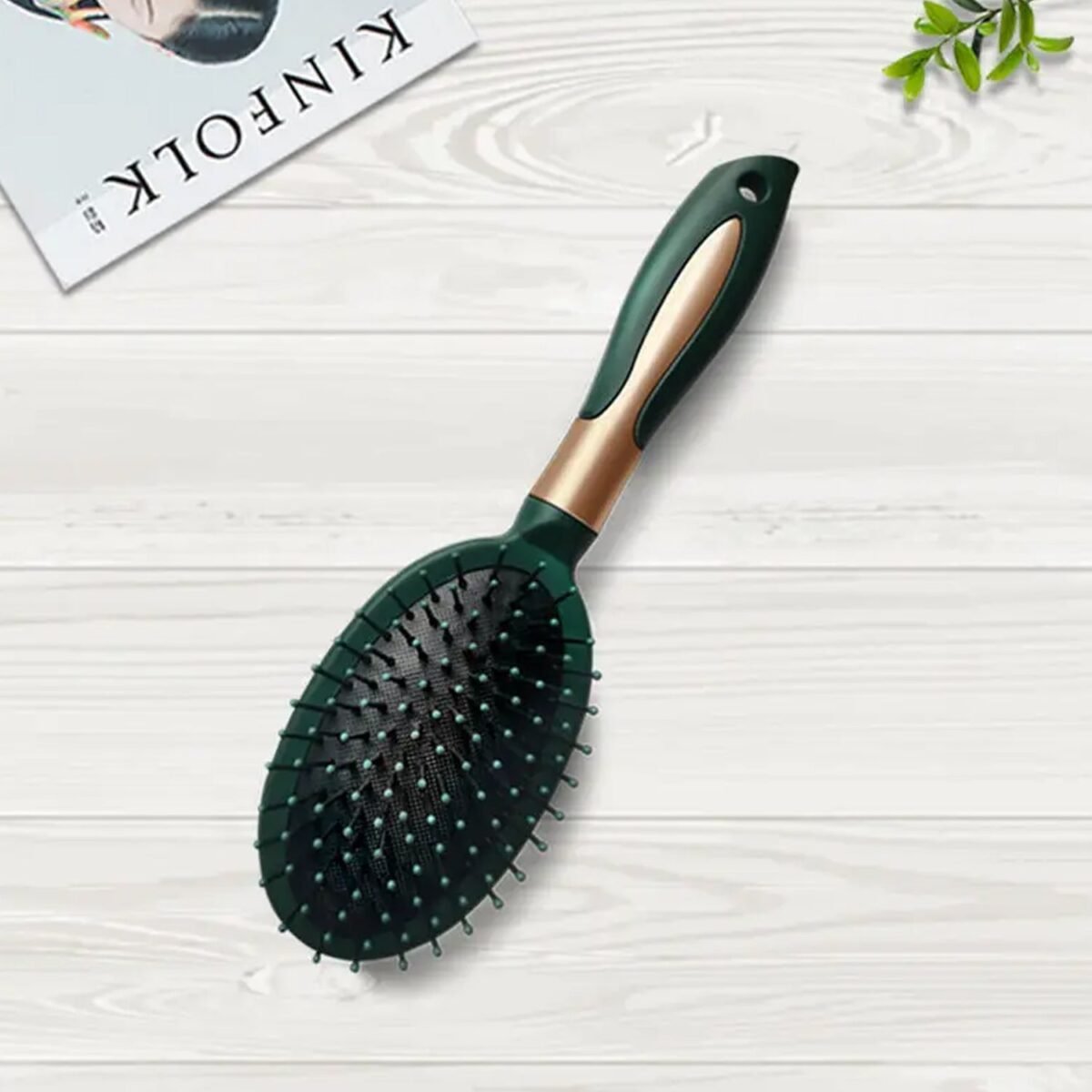 Massage Comb, Air Cushion Massage Hair Brush Ergonomic Matt Disappointment for Straight Curly Hair Cushion Curly Hair Comb for All Hair Types, Home Salon DIY Hairdressing Tool  (1 Pc), Hair accessories - Image 6
