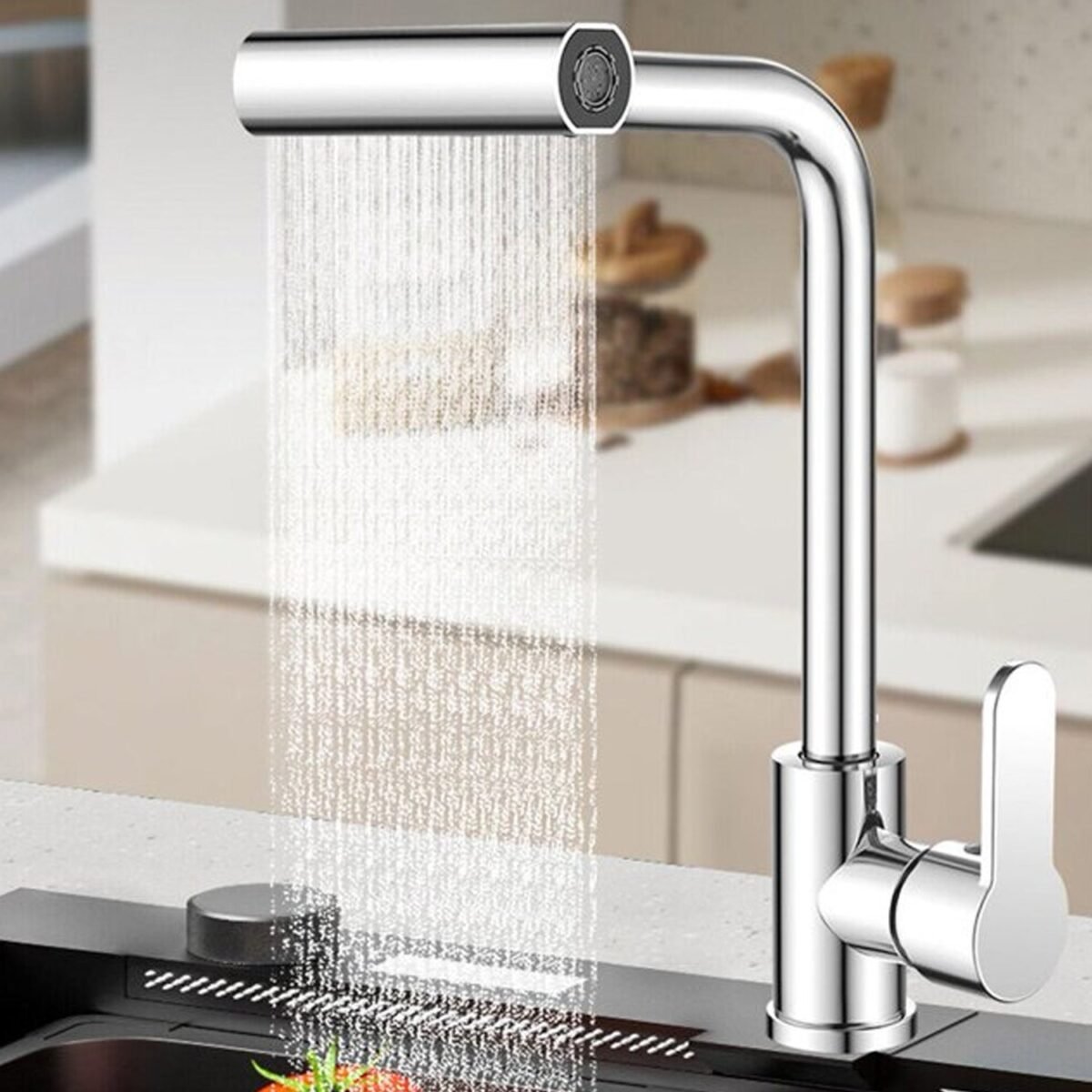 360° Rotating Waterfall Kitchen Faucet – Touch & Swivel Sink Extender (4 In 1 ) - Image 1