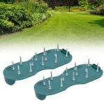 Lawn Aerator Sandals, Garden Grass Aerator Spiked Sandals Green Studded Shoes for Yard Patio Garden Excavation - Image 9