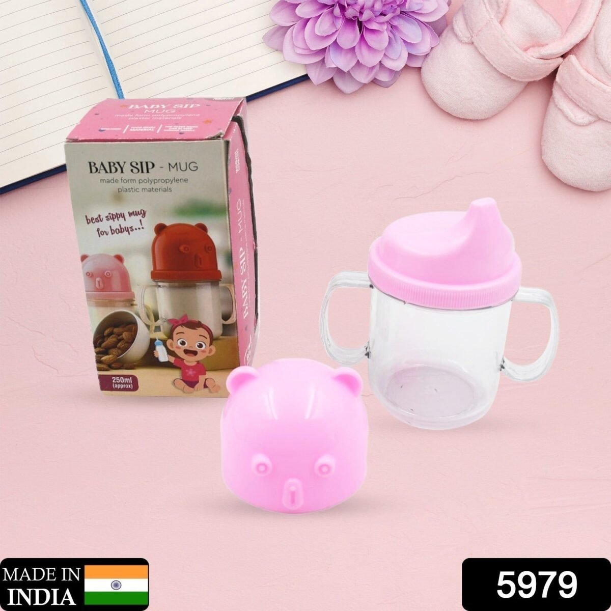 Baby Milk Mug Sippy Cup Baby Mug, Leakproof, Mug For Kids Lightweight, Nursing (250 Ml / 1 Pc) - Image 2