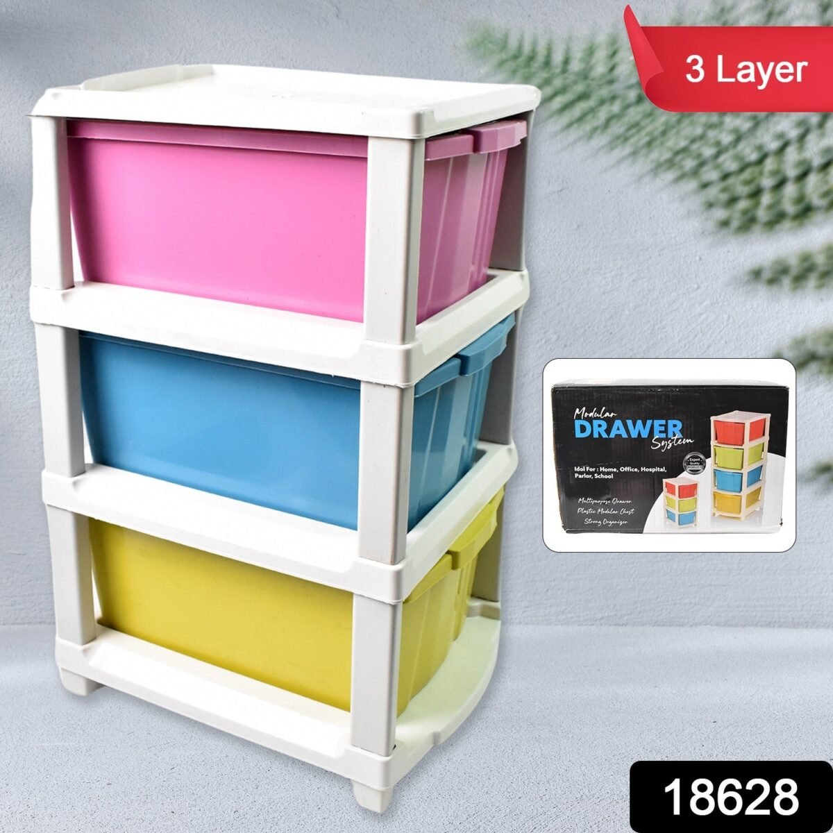 3 Layer Plastic Drawer Storage Organizer (1 Pc) - Image 2