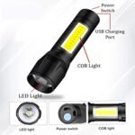 Mini Search Rechargeable LED Long Range Flashlight Emergency Light Torch - Image 7
