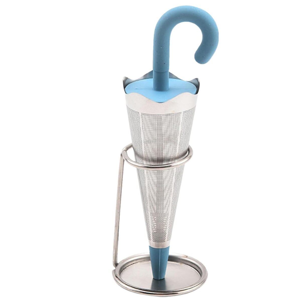 Reusable Cute Umbrella Tea Strainer With Tray / Stand (1 Pc) - Image 6
