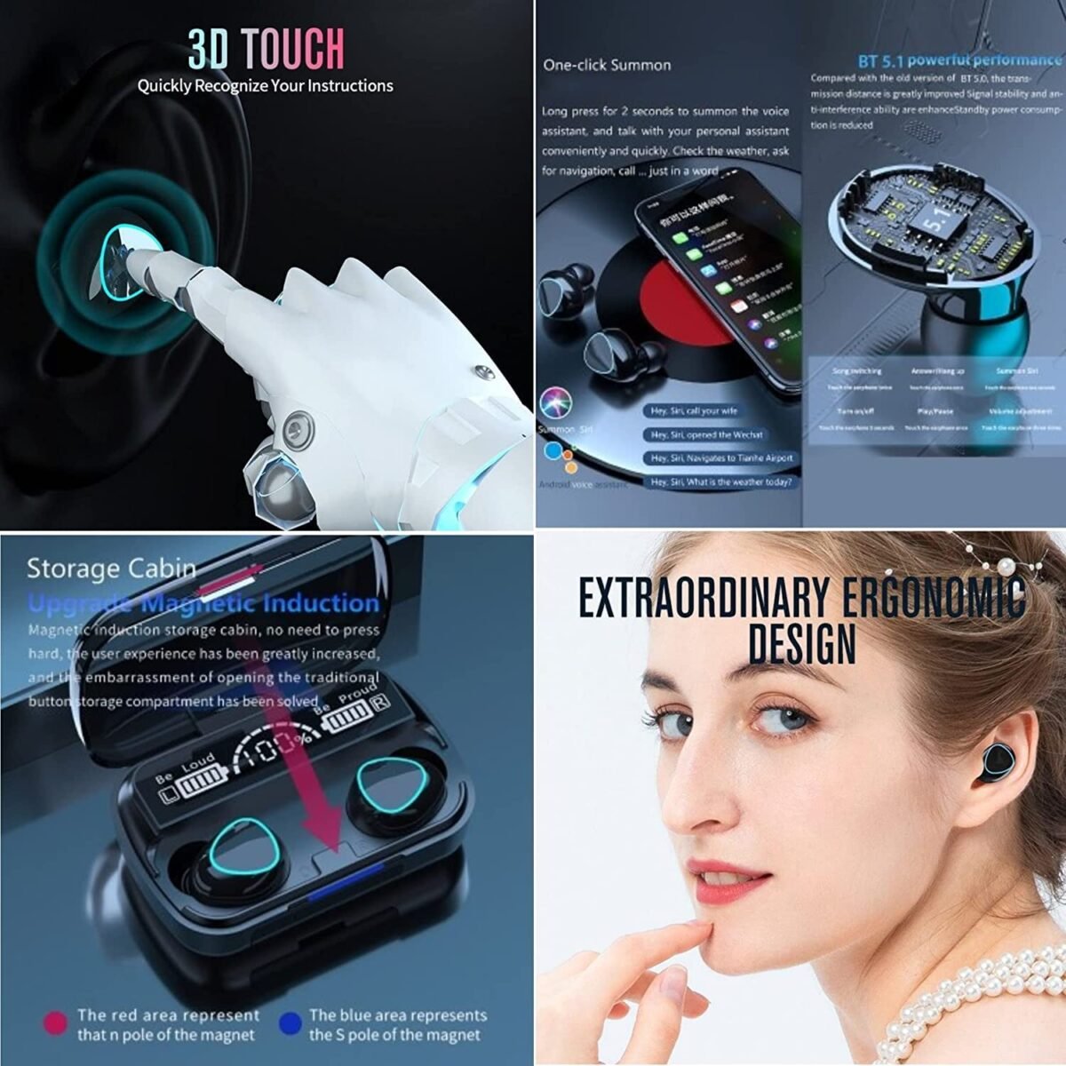 Wireless Bluetooth 5.0 In-Ear Earbuds – Mini Stereo with Mic - Image 10