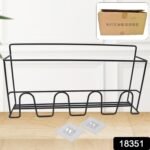 Metal Self Adhesive Multipurpose Kitchen Accessories Organizer Rack Wall (1 Pc) - Image 2