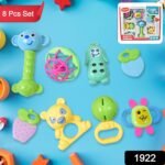 Kinder Rattles Classic Store Plastic Non-Toxic Shake and Grab Ball Baby Rattles & Teethers (8 Pcs Set) - Image 2