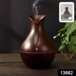 Mini Wooden Vase Pot Diffuser Cool Mist Atomization Humidifier (1 Pc) - Image 2