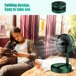Adjustable Portable Desktop Fan - Telescopic Silent Personal Cooling for Office & Travel (Battery Not Include) - Image 5