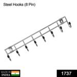 Multipurpose Stainless Steel Hanger Strip Hooks (8 Pin) - Image 2