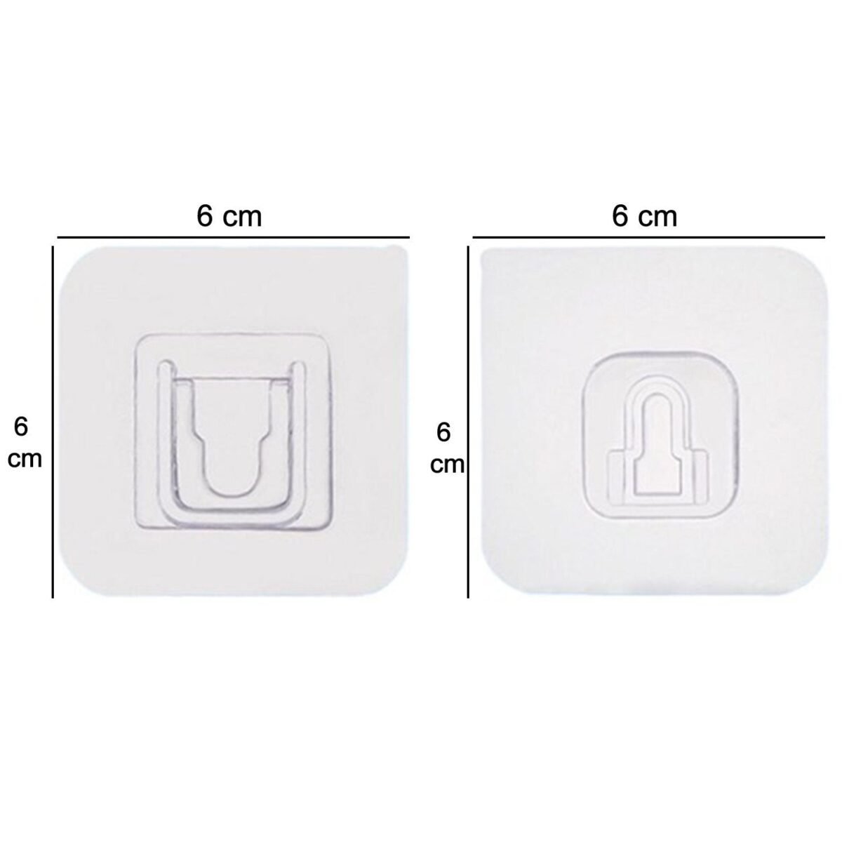Adhesive Plastic Wall Hooks - Heavy Duty (1 Pair) - Image 5