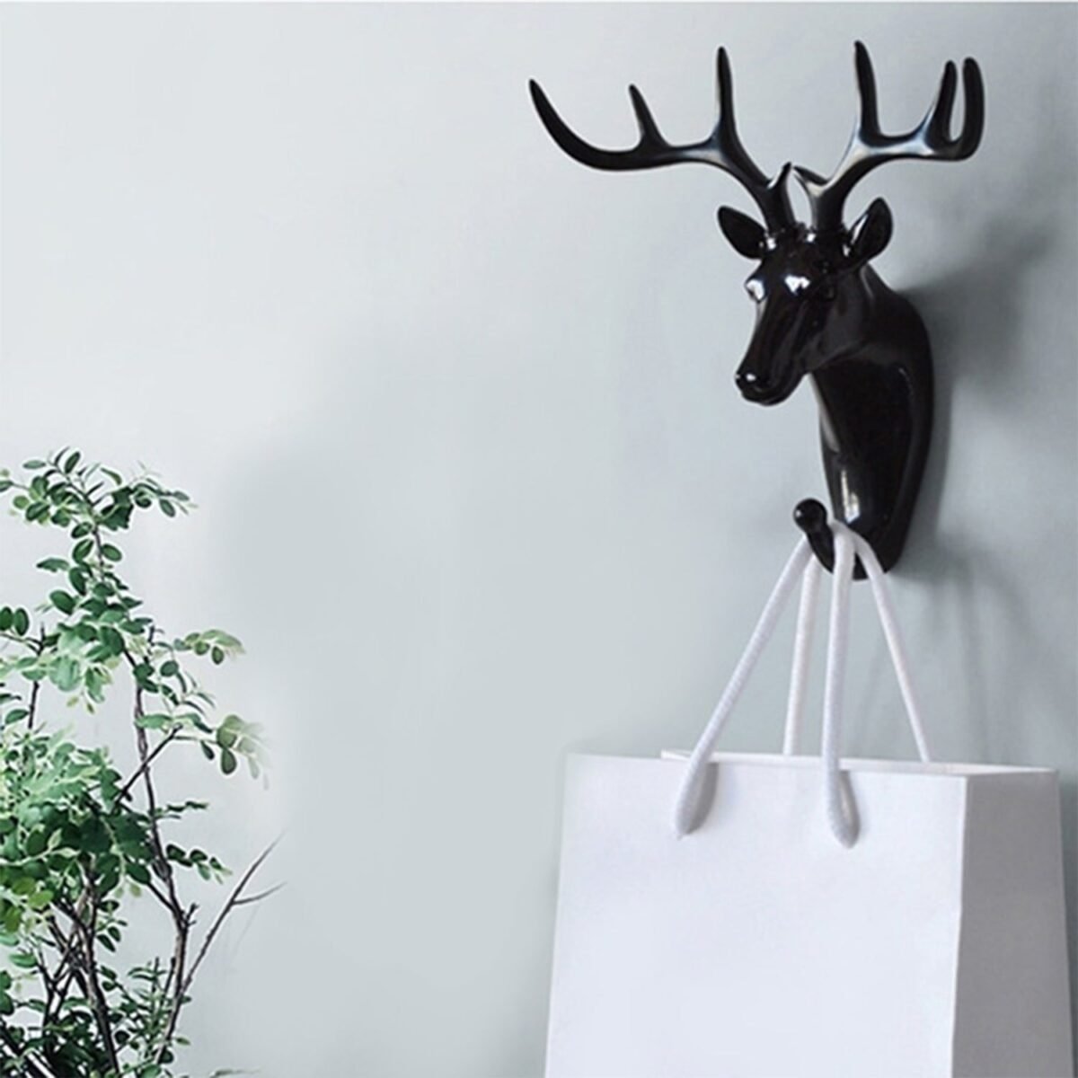 Deer Head Self Adhesive Wall Door Hook Hanger - Image 3