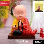 Solar Powered Sitting Buddha Statue,  Moving Head and Hand (1 Pc / Medium) - Image 2