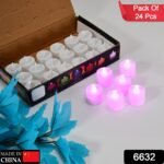 Pink Flameless LED Tealights, Smokeless Plastic Decorative Candles - Led Tea Light Candle For Home Decoration (Pack Of 24) - Image 2