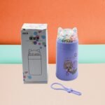 Girl Glass Water Bottle for School with Kid Sparkle Strap Cat Lid Sequins Glitter Glass Cup Birthday Gift Children 350ml (MOQ :- 75 pc) - Image 7
