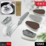 Home & Kitchen Cleaning Brushes, Scrubber, Soap Dispenser Scrub Brush for Pans Pots and Bathtub Sink (5 In 1) - Image 2