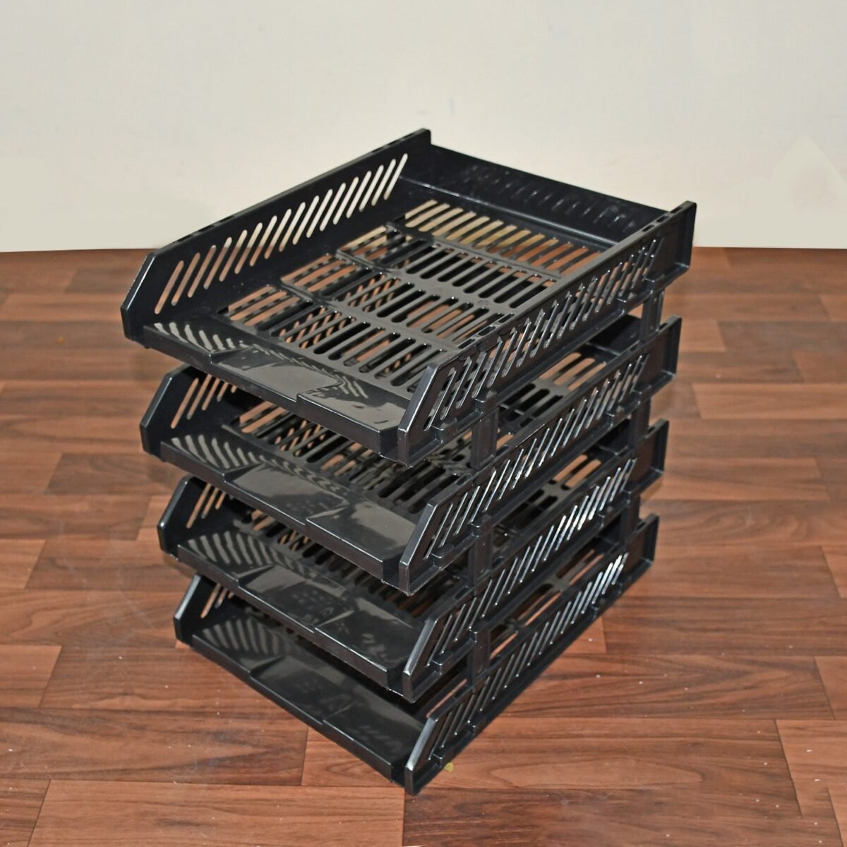 4-Layer Multifunctional File Rack with Drawers for Office Desk - Image 1