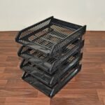 4-Layer Multifunctional File Rack with Drawers for Office Desk