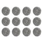 Round Shape Stainless Steel Ball Scrubber (Pack of 12)