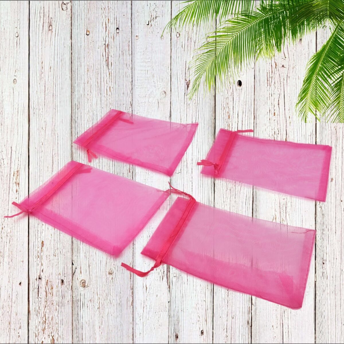 Organza Drawstring Gift Bags – Small Mesh Pouches for Wedding, Party & Festival Favors (50 Pcs Set) - Image 3