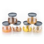 Matka Shaped Jar with Air Tight & Leak Proof Lid (Multicolour) (Set of 6) (900Ml) - Image 6
