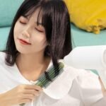 Massage Comb, Air Cushion Massage Hair Brush Ergonomic Matt Disappointment for Straight Curly Hair Cushion Curly Hair Comb for All Hair Types, Home Salon DIY Hairdressing Tool  (1 Pc), Hair accessories