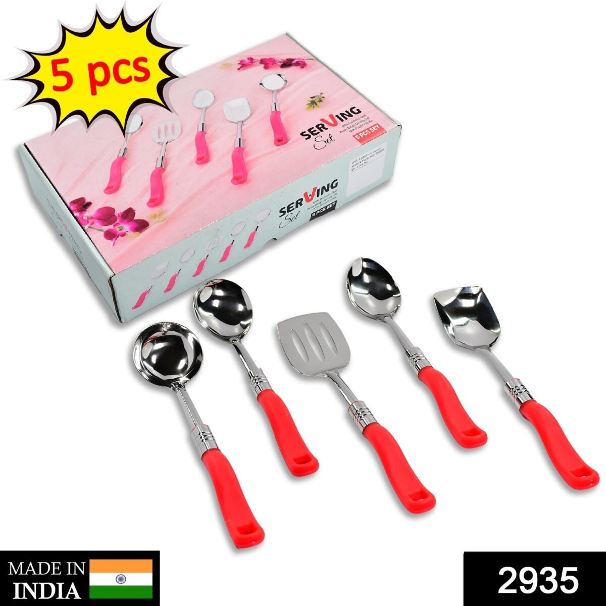 Stainless Steel Serving Spoon Set 5 pcs. - Image 2