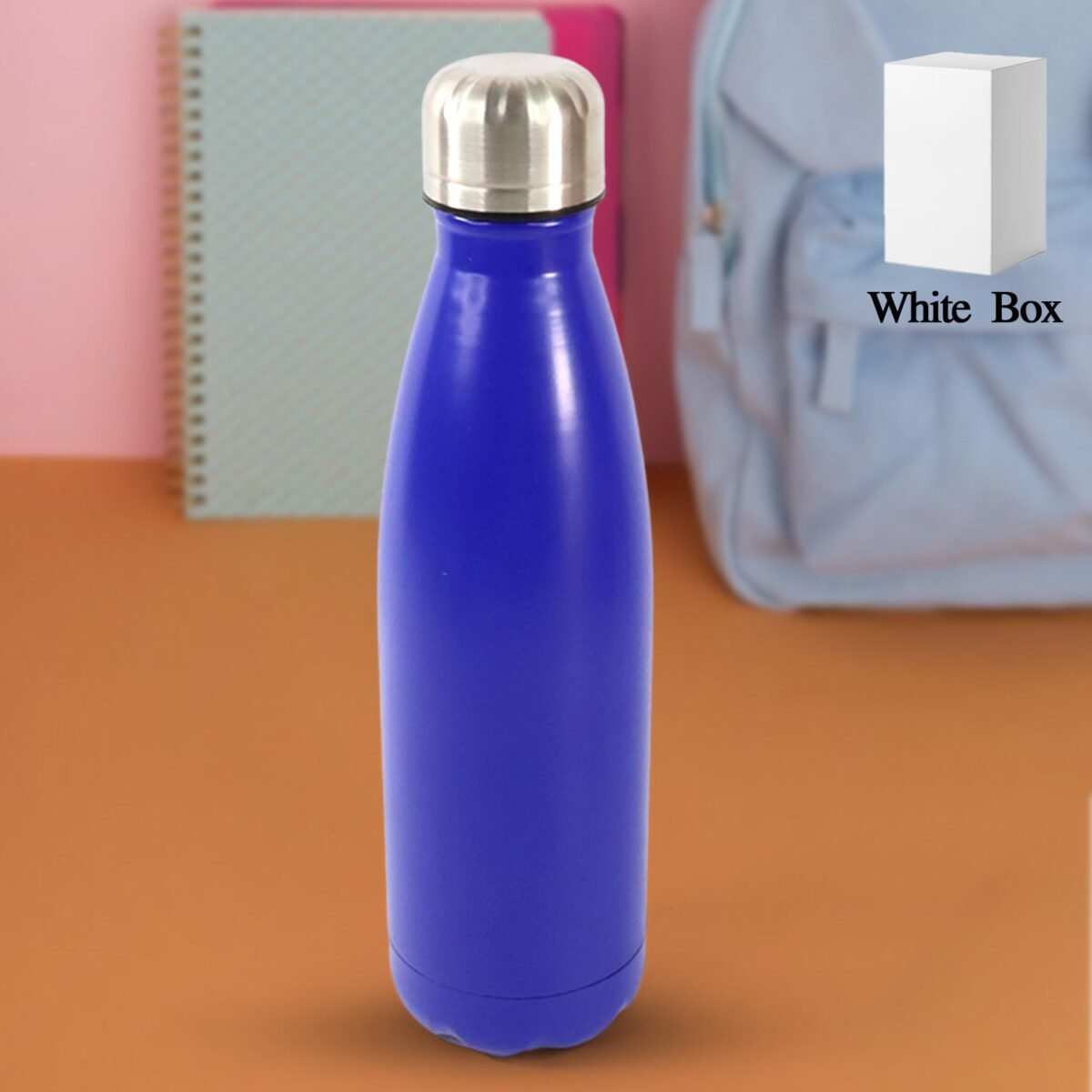 Stainless Steel Single Wall Water Bottle 400ml approx - Image 1