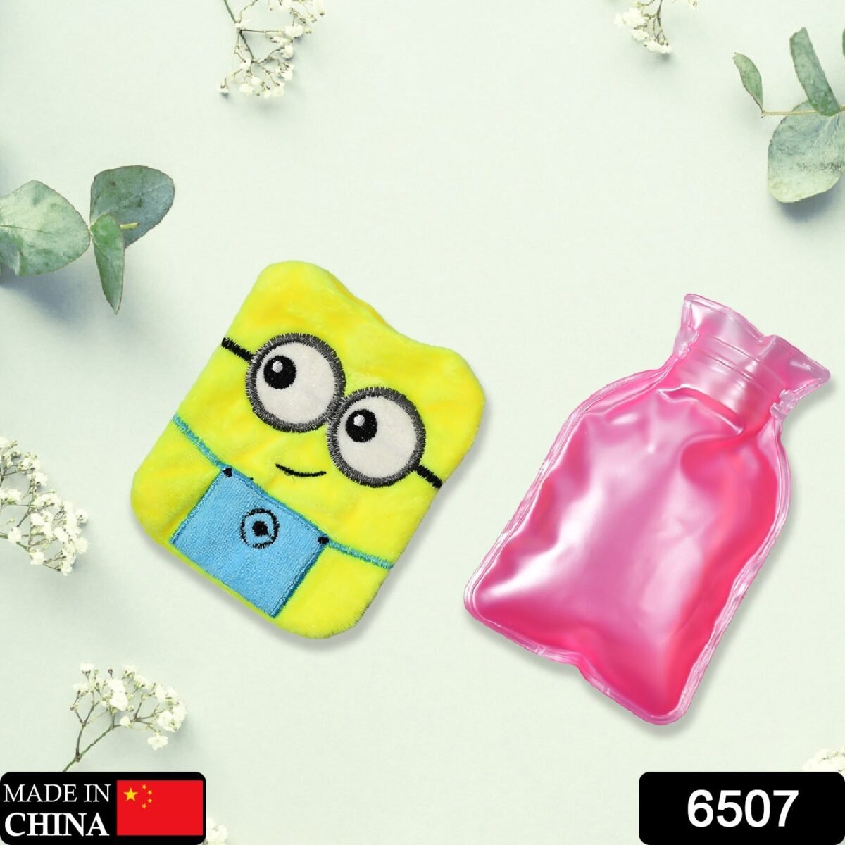Minions Hot Water Bag - 2-Eye Design with Cover for Pain Relief & Warming - Image 2