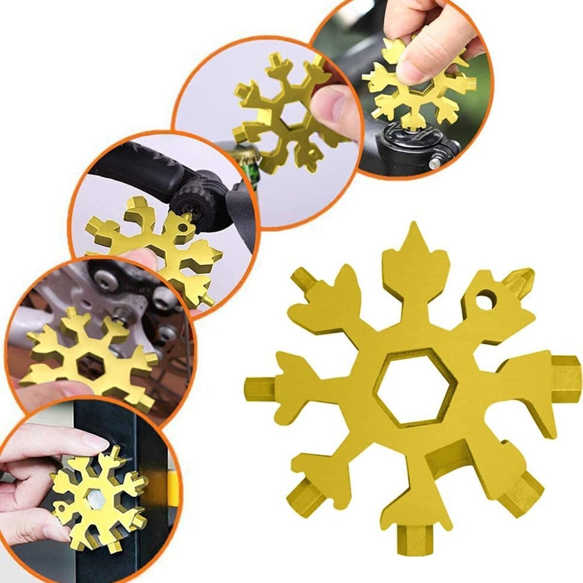 18-in-1 Snowflake Multi-Tool – Portable Bottle Opener, Screwdriver & Wrench - Image 1