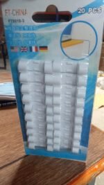 Self Adhesive Cable Clips Wire Manage Holder Sticky Mount-Round Plastic Cable Cord  - Pack of 20 - Image 8