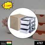 Mini 3 Layer Drawer Used for storing makeup equipment’s and kits used by women’s and ladies. - Image 2