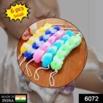 Hanging Small Loofah Sponge Poufs – Body Scrubbers for Bath & Shower (Pack of 6) - Image 2