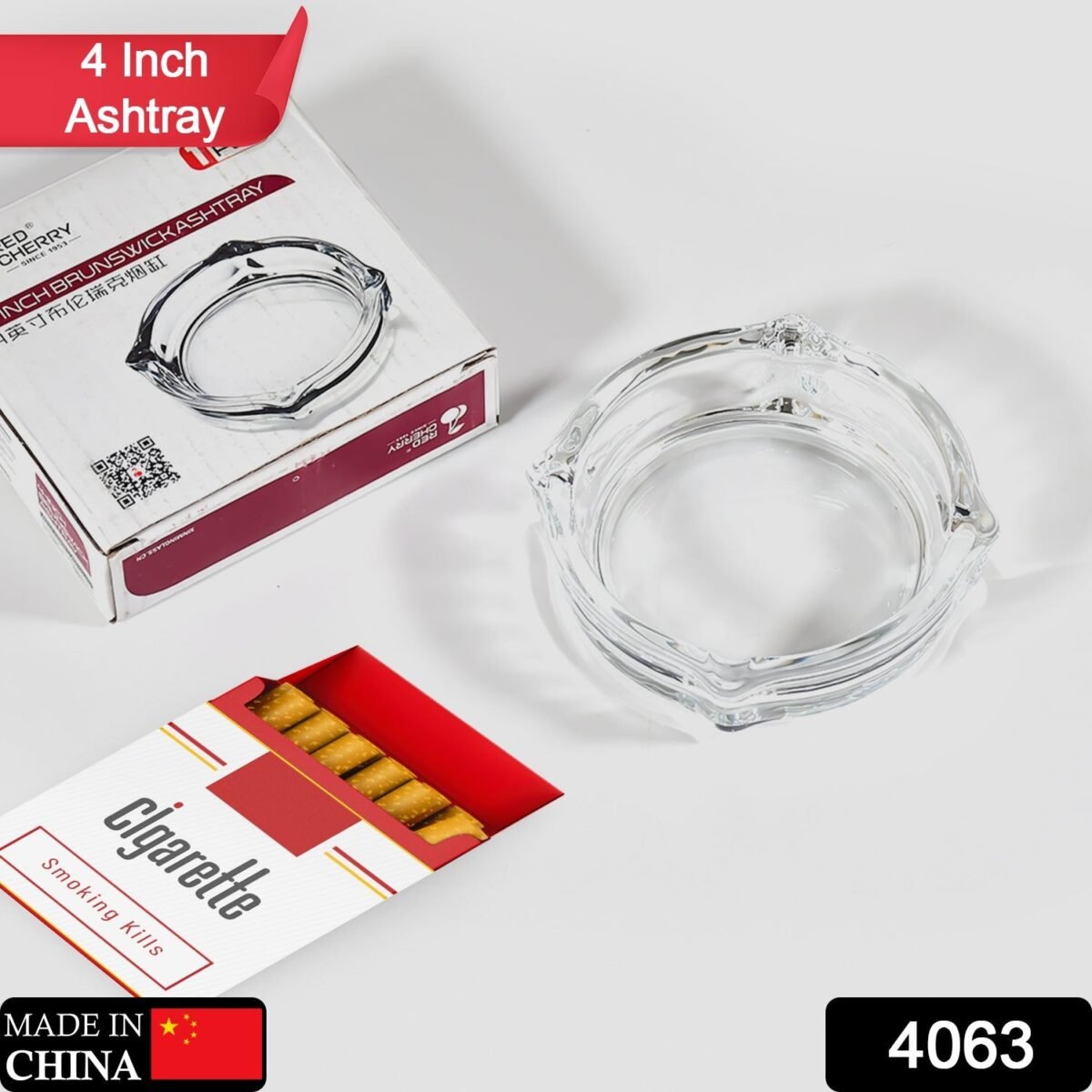 Brunswick Crystal Glass Ashtray for Home & Office - Image 2