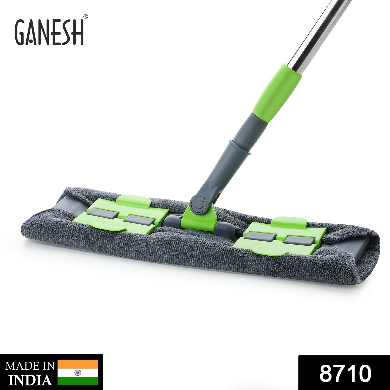 1image_f485b6a6-505e-4955-8585-138748e205dd.jpg Multipurpose Wet and Dry Cleaning Microfiber Flat MOP Floor Cleaning Mop with , 360 Degree Rotating Head and Telescopic Handle Steel Rod Long Handle Dry Mops, Standard (1 Piece, Multi-Colour) - Image 1