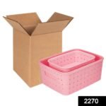 Multipurpose Smart Shelf Basket  Storage Basket (Set 3 Pc) - Image 2