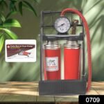 Dual-Cylinder Foot Pump, Portable Floor Bike Pump, 100PSI Air Pump - Image 2