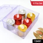Electrical Candles Diya LED Tea Light (6 Pcs Set) - Image 2