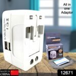 All-in-One Universal Worldwide Travelling AC Adaptor Plug (AU / UK / US / EU) International Power Charger Electric USB Power Plug Socket Adapter Converter (1 Pc) - Image 3