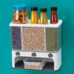 Easy Flow Cereal Dispenser for Kitchen 3 in 1 Push Button Wall Mount Container - Image 6