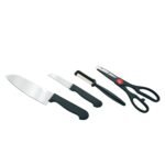 Stainless Kitchen Tool Set (Butcher Knife, Standard Knife, Peeler and Kitchen Scissor) - 4 Pcs - Image 4