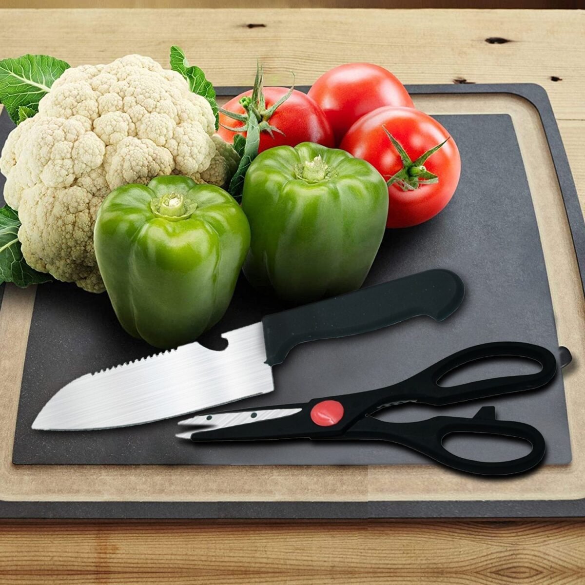 Stainless Kitchen Tool Set (Butcher Knife, Standard Knife, Peeler and Kitchen Scissor) - 4 Pcs - Image 3