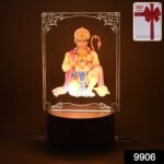 Beautiful 3D Lord Hanuman Frame with soft white light (1 Pc) - Image 2