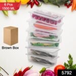 Vegetables & Fruits Freezer Storage Container (PACK OF 6PC 1500ML) - Image 2