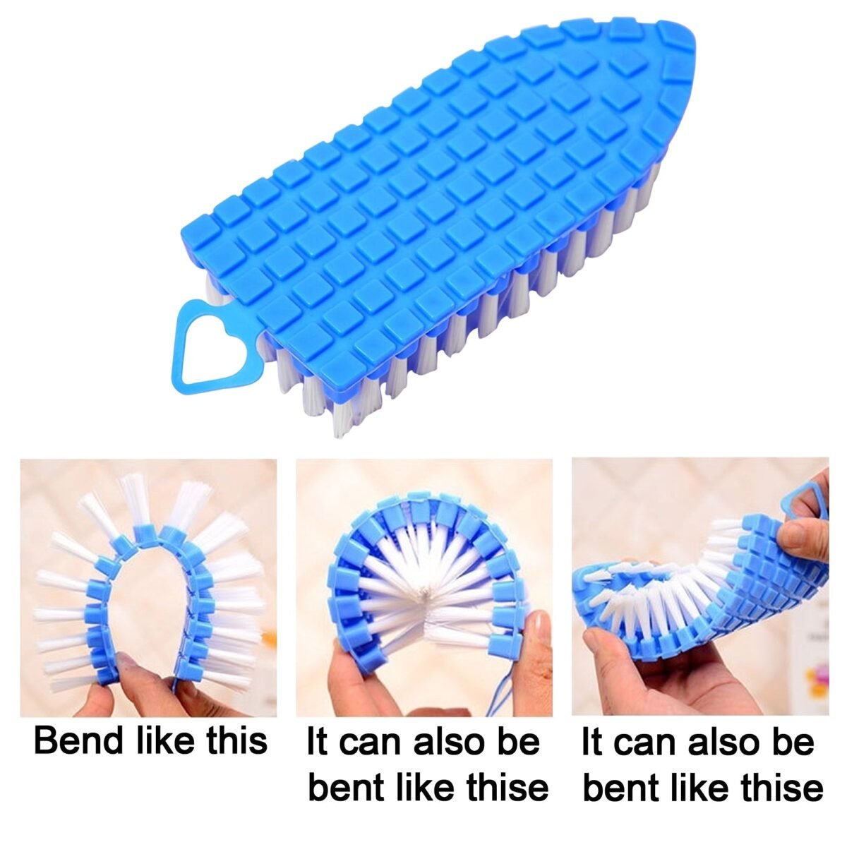 Flexible Plastic Cleaning Brush for Home, Bathroom, - Image 2