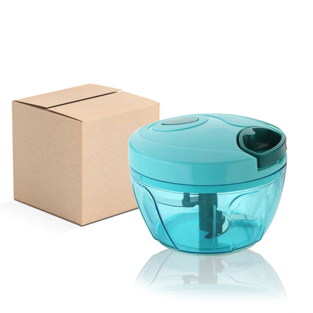 Manual Stainless Steel Blades Compact Hand Held Vegetable Chopper / Slicer (Brown Package Box) - Image 4