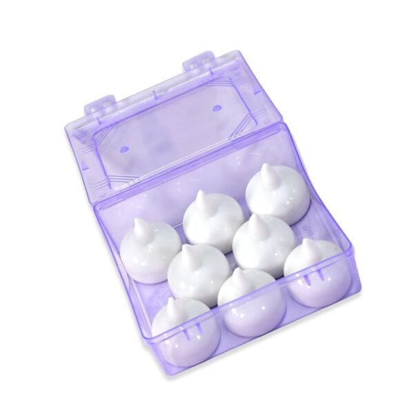 8-Piece Battery Operated Flameless Floating Candles in Transparent Box – Decorative Wedding Tea Lights