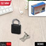Thickened Black Iron Padlock – Brass Core, Waterproof, Anti-Theft (75/60/32mm) - Image 2
