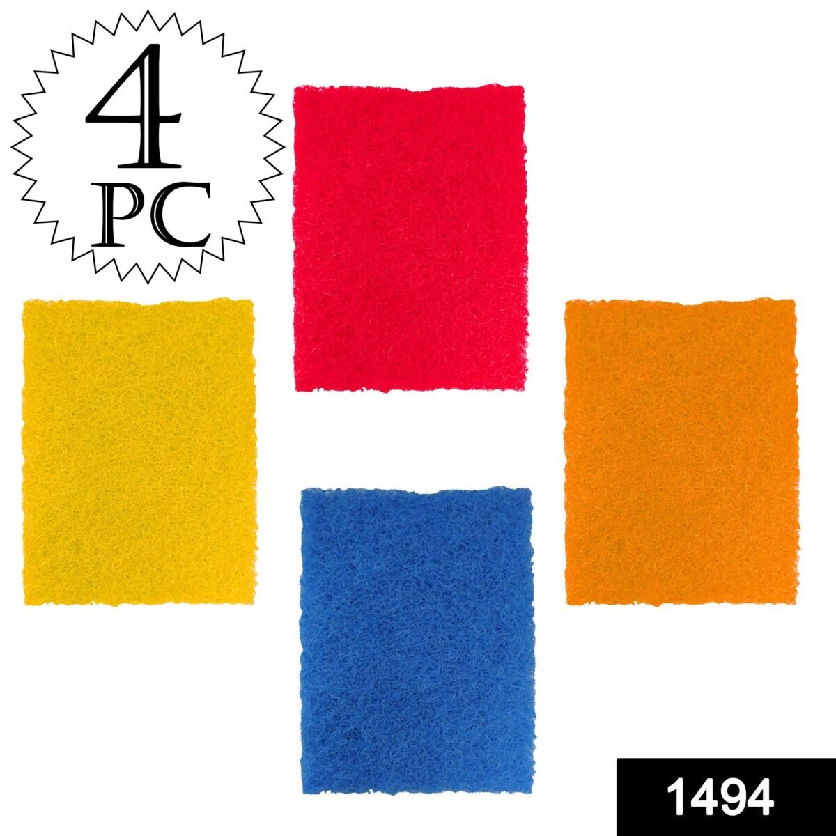 Kitchen Scrubber Pads for Utensils / Tiles Cleaning (Pack of 4) - Image 2