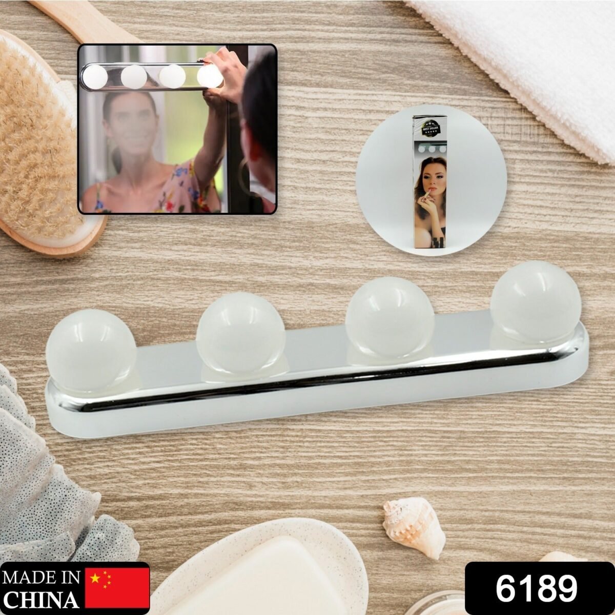 Glow Make Up Light Portable Cosmetic Kit Battery Powered Mirror Lighting Super Bright - Image 2
